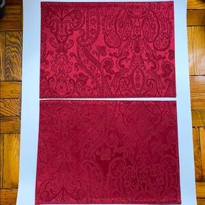 NWOT Ralph Lauren red paisley placemat 2 pieces